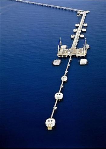 this handout picture shows a portion of the Baku-Tbilisi-Ceyhan (BTC) pipeline this handout picture shows a portion of the Baku-Tbilisi-Ceyhan (BTC) pipeline