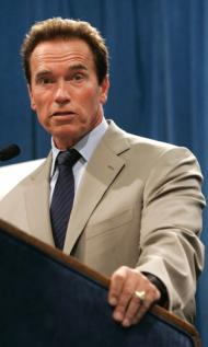 California State Governor Arnold Schwarzenegger, a Republican