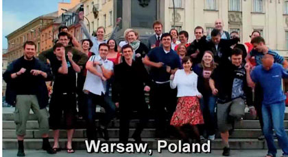dancing in Warsaw, Poland