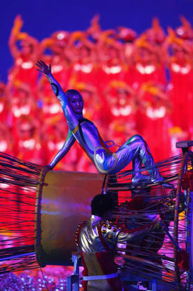 dancer performs during the Closing Ceremony for the Beijing 2008 Olympic Games dancer performs during the Closing Ceremony for the Beijing 2008 Olympic Games