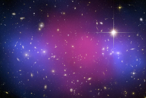 collision of clusters from the Hubble Telescope and Chandra Observatory