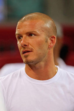 UK soccer star David Beckham during the Closing Ceremony for the Beijing 2008 Olympic Games UK soccer star David Beckham during the Closing Ceremony for the Beijing 2008 Olympic Games