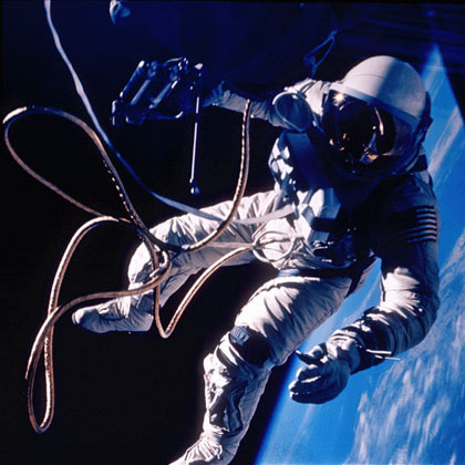 Astronaut Ed White over New Mexico