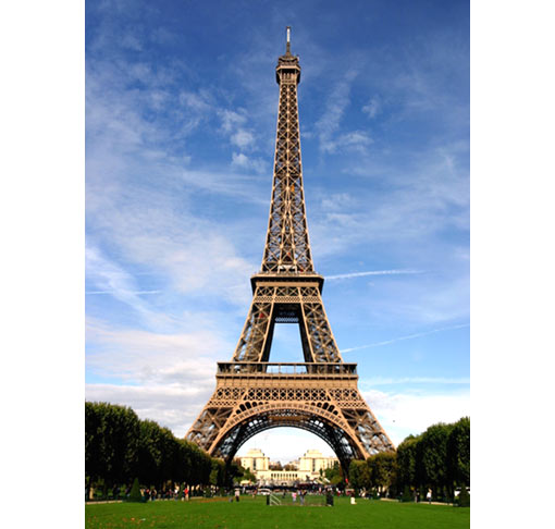 Eiffel Tower, France, completed in 1887 (1,063 ft - 324 m)