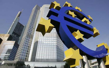 Frankfurt's Eurotower, which houses the European Central Bank