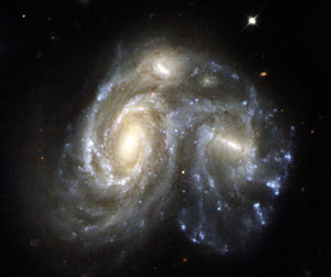 Hubble Photos of Colliding Galaxies