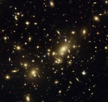 six spectacular galaxy clusters, acting as gravitational lenses