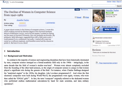 Google Knol article
