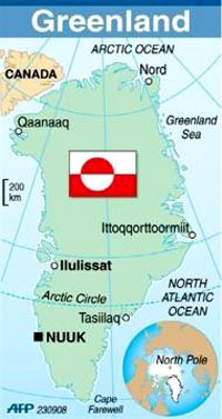 map showing Greenland map showing Greenland