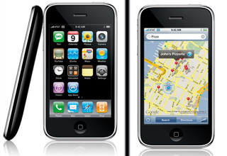 iPhone 3G running Google Maps application