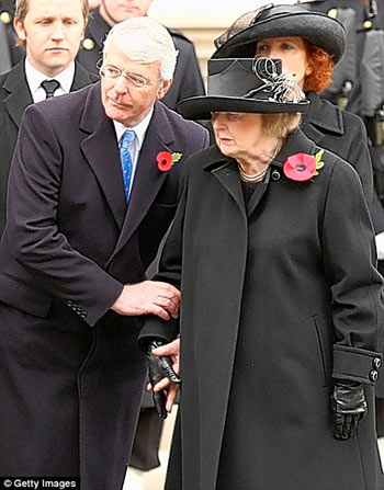 John Major with Lady Thatcher