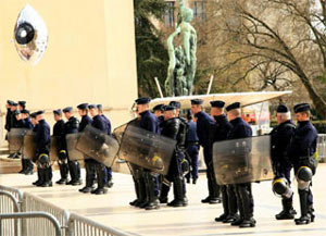 Paris Police at Olympic Torch Relay