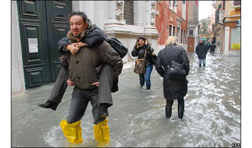 the Italian lagoon city of Venice in the Adriatic has suffered its highest flooding in more than 20 years 