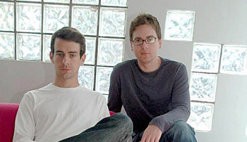 Biz Stone and Jack Dorsey - co-founders of Twitter