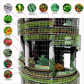 Dickson Despommier, a professor at Columbia University, created the vertical farm concept with 82 graduate students. He says that the skyscrapers could protect a city's food supply from floods and droughts, and from pathogens that attack crops