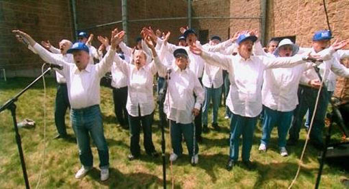 Young @ Heart Chorus performing at the Hampshire Jail and House of Correction