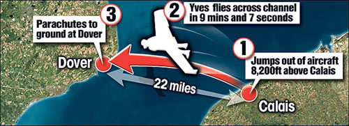 route of the record-breaking flight