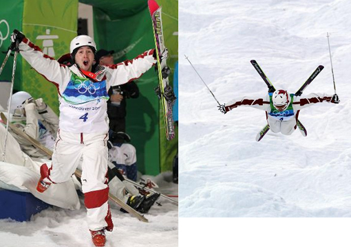 Alexandre Bilodeau of Canada wins gold medal for Freestyle Skiing Men's Moguls in 2010 Winter.