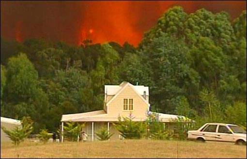 the heat has brought with it raging bush fires, which have already destroyed homes and buildings in the region