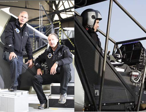 Bertrand Piccard and André Borschberg, both pioneers and innovators, both pilots, are driving force behind Solar Impulse Bertrand Piccard and André Borschberg, both pioneers and innovators, both pilots, are driving force behind Solar Impulse