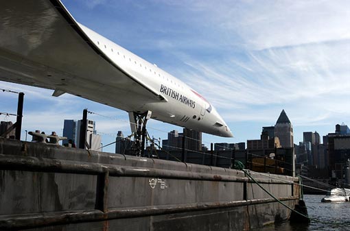 One of the British Airways jets becomes the newest addition to the Intrepid Sea Air Space Museum in New York.