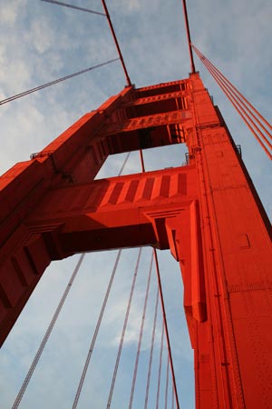 pillar of Golden Gate Bridge