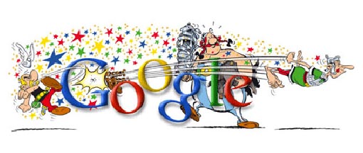 Google's Asterix doodle to celebrate the comic's 50-year anniversary