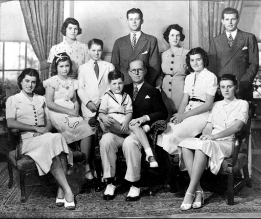 ted kennedy family. 1938 - The Kennedy family