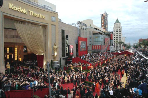 crowds watched the fashion spectacle as stars walked the red carpets before the 81st Academy Awards at the Kodak Theater in Los Angeles
