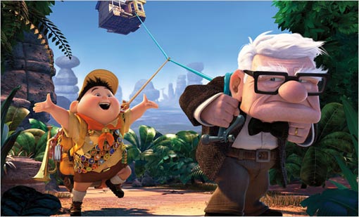 The characters Russell and Carl in Pixar’s latest film ‘Up.’