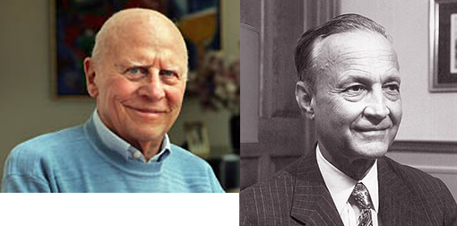 Left: Richard Goldman, recipient of Heinz Awards Chairman's Medal. Right: Billionaire philanthropist Sir John Templeton.