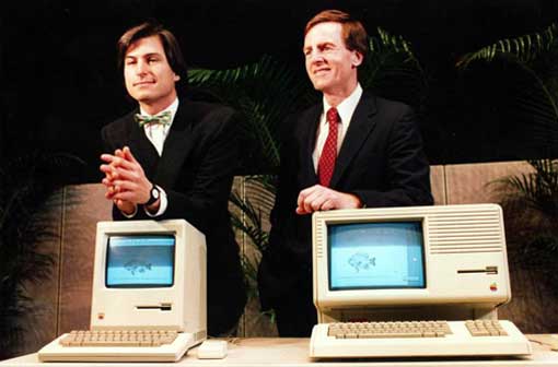 Steve Jobs and John Sculley