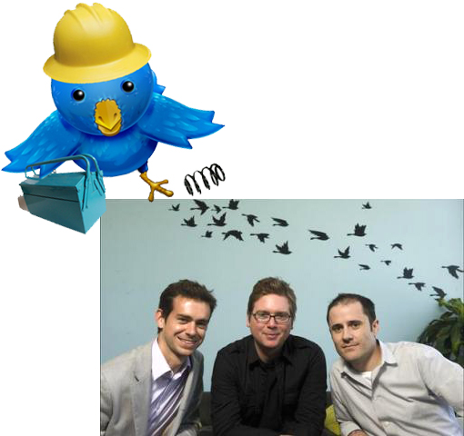 Twitter co-founders Jack Dorsey, Evan Williams, Biz Stone