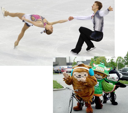 Top: Joanna Sulej and Mateusz Chruscinski of Poland compete in the figure skating pairs short program on day 3 of the Vancouver 2010 Winter Olympics. Bottom: 2010 Winter Olympics ‘Employee loan’ program launched to fill jobs