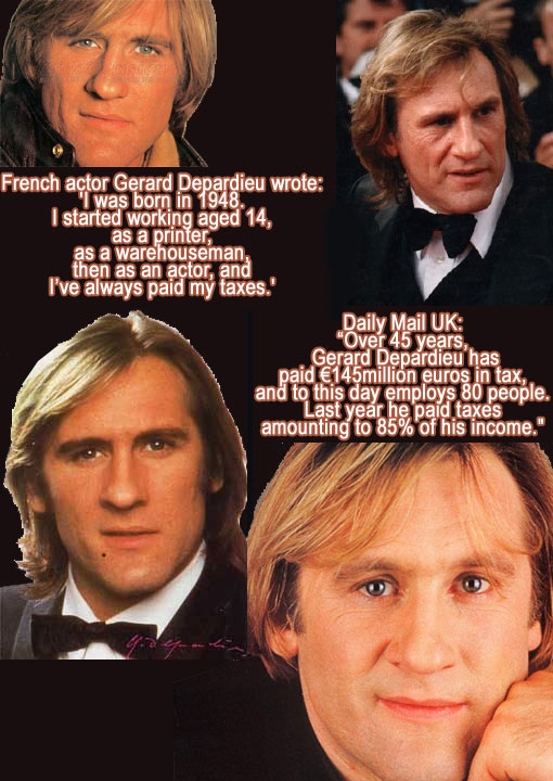 Depardieu wrote: 'I was born in 1948. I started working aged 14, as a printer, as a warehouseman, then as an actor, and I’ve always paid my taxes.' Over 45 years, Depardieu said, he had paid €145million euros in tax, and to this day employs 80 people. Last year he paid taxes amounting to 85 percent of his income. 'I will neither complain nor brag, but I refuse to be called 'pathetic'