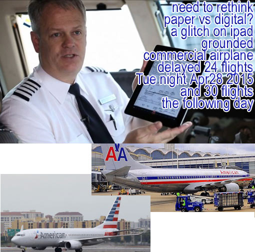 American Airlines planes were grounded due to a ipad glitch
