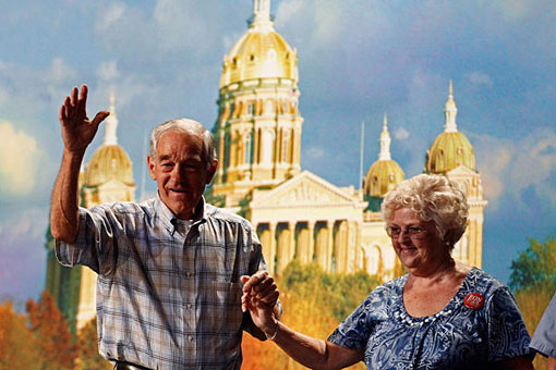Ron and Carol Paul at Iowa Straw Poll