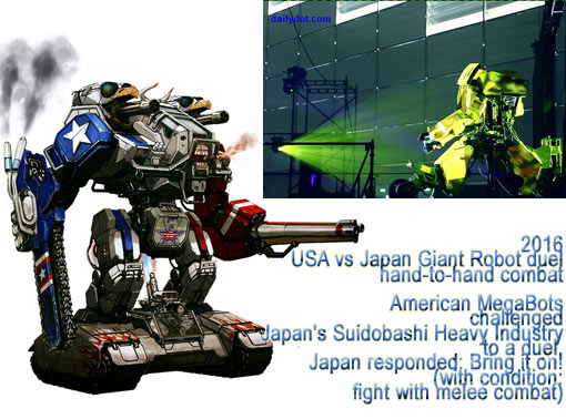 robot duel challenge: US vs. Japan