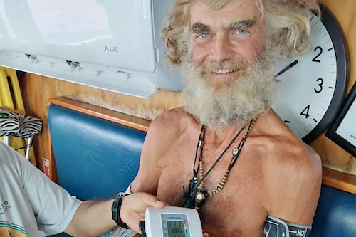 51-year-old Australian sailor and dog survives two months stranded at sea by eating raw fish and drinking rain water