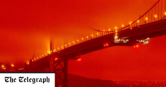 09 Sep 2020. Bay Area, San Francisco in smoke-choked darkness, a day without daylight